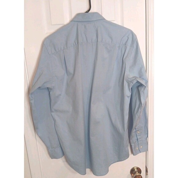 Mens Tommy Hilfiger Shirt Long Sleeve Button Down Light Blue Small - Picture 3 of 6